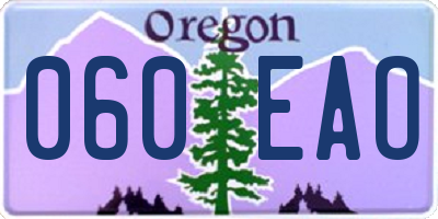OR license plate 060EAO