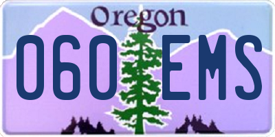 OR license plate 060EMS
