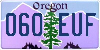 OR license plate 060EUF