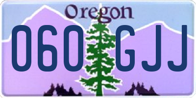OR license plate 060GJJ