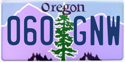 OR license plate 060GNW