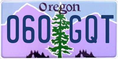 OR license plate 060GQT