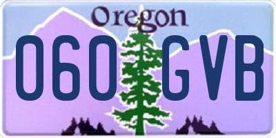OR license plate 060GVB