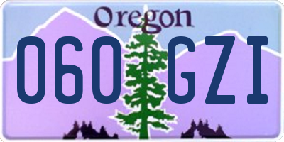 OR license plate 060GZI