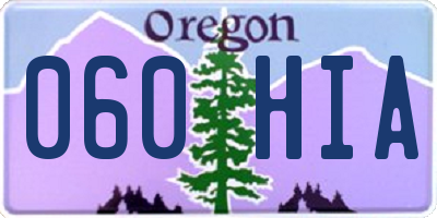 OR license plate 060HIA
