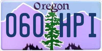 OR license plate 060HPI
