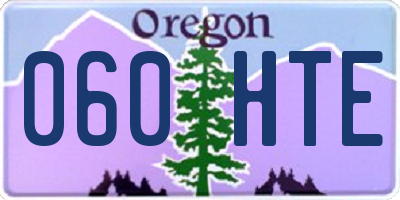 OR license plate 060HTE