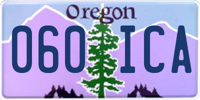 OR license plate 060ICA
