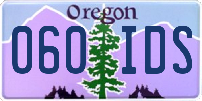 OR license plate 060IDS