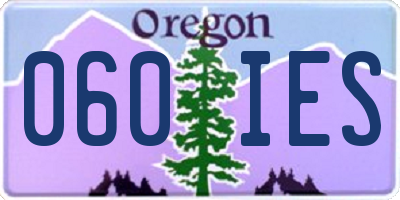 OR license plate 060IES