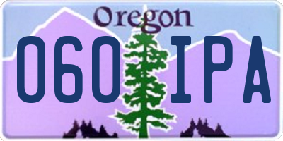 OR license plate 060IPA
