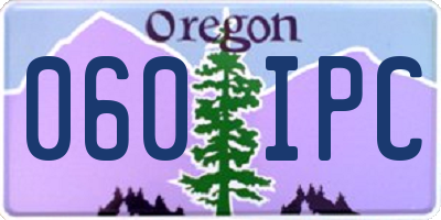 OR license plate 060IPC
