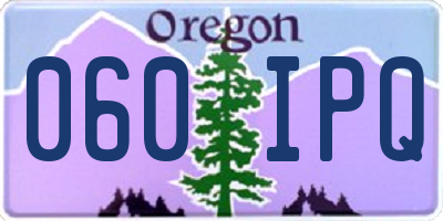 OR license plate 060IPQ