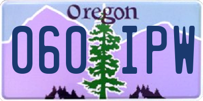 OR license plate 060IPW