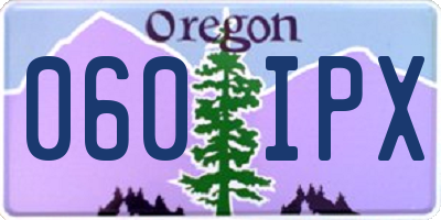 OR license plate 060IPX