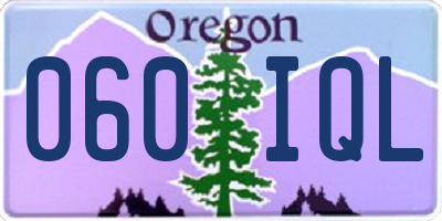 OR license plate 060IQL