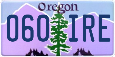 OR license plate 060IRE