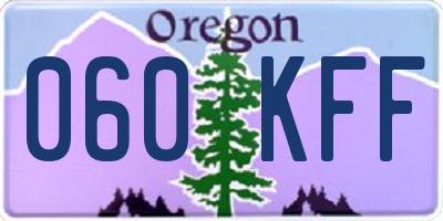 OR license plate 060KFF
