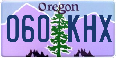 OR license plate 060KHX