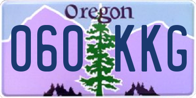 OR license plate 060KKG