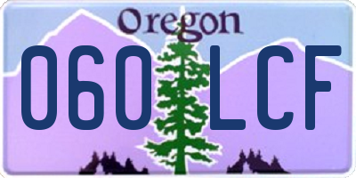 OR license plate 060LCF