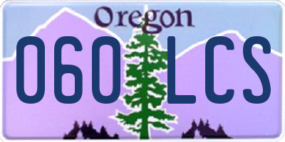 OR license plate 060LCS