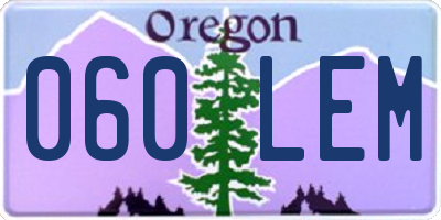OR license plate 060LEM