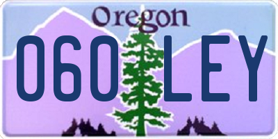 OR license plate 060LEY