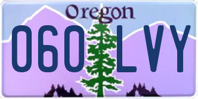 OR license plate 060LVY