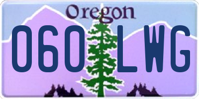 OR license plate 060LWG