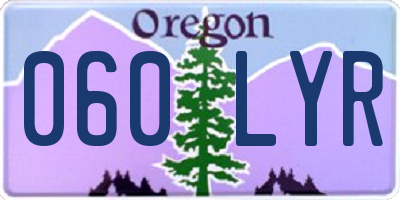 OR license plate 060LYR