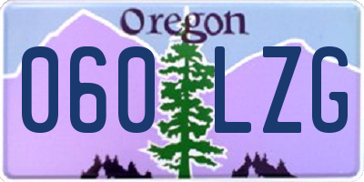 OR license plate 060LZG