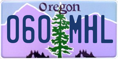 OR license plate 060MHL
