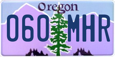 OR license plate 060MHR