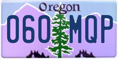 OR license plate 060MQP