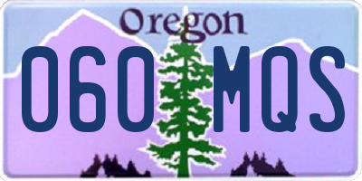 OR license plate 060MQS