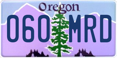 OR license plate 060MRD