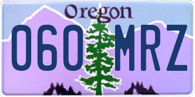 OR license plate 060MRZ