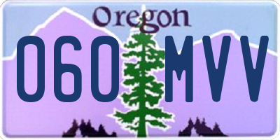 OR license plate 060MVV