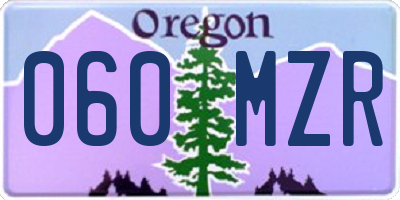 OR license plate 060MZR