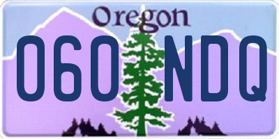 OR license plate 060NDQ