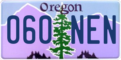 OR license plate 060NEN