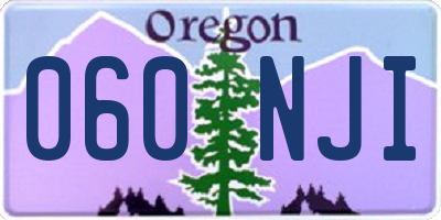 OR license plate 060NJI