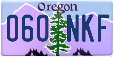 OR license plate 060NKF