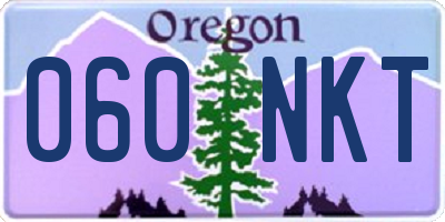 OR license plate 060NKT