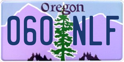 OR license plate 060NLF
