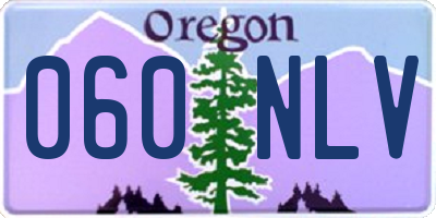 OR license plate 060NLV