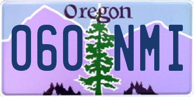 OR license plate 060NMI