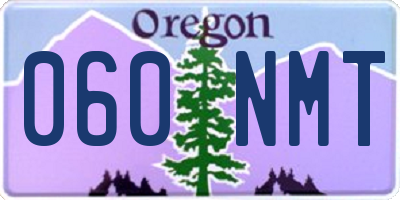 OR license plate 060NMT