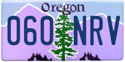 OR license plate 060NRV